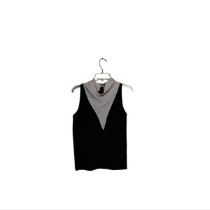 A.L.C. Women’s 6 Black White Colorblock Sleeveless Blouse Top Cowl Neck